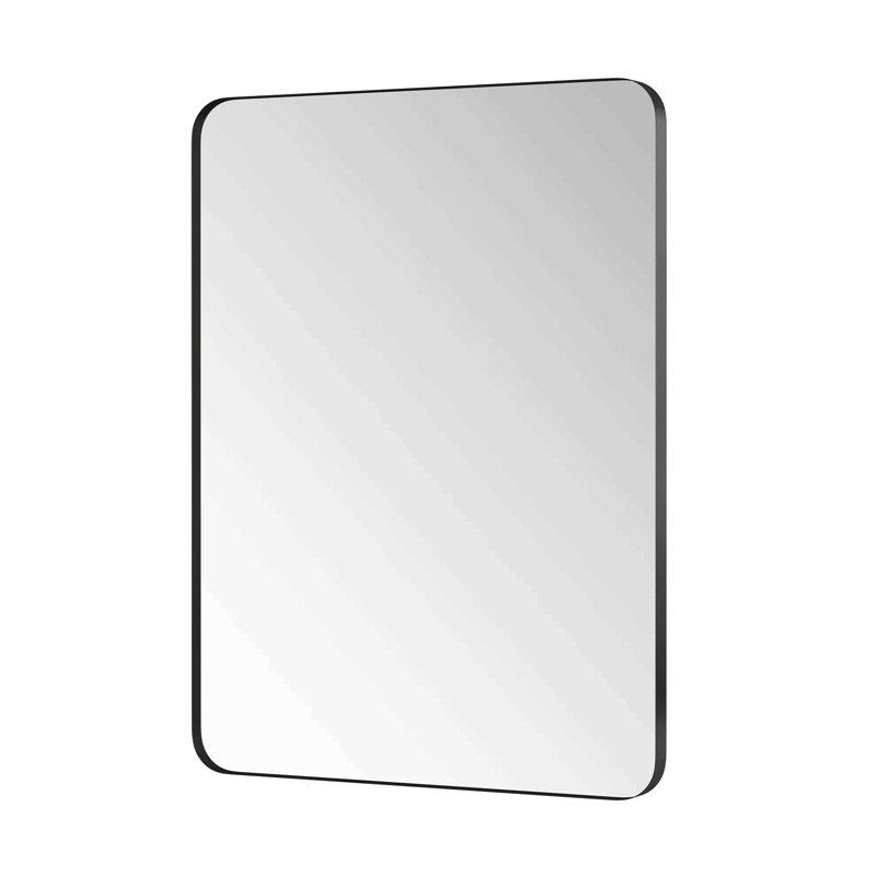 Stainless Steel Rectangle Mirror, Black, 36" x 24"