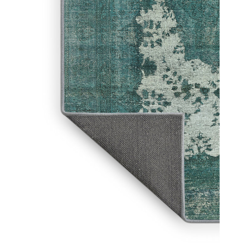 Tapis oriental vert / blanc, Rectangle 5 pi x 8 pi