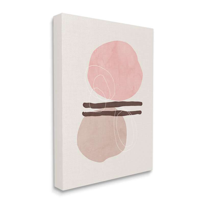 «Pastel Pink Geometric Shapes» par Nina Blue, impression sur toile tendue, H 20 po x l 16 po x P 1,5 po