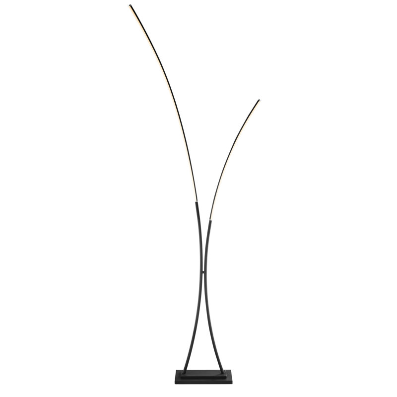 Lampe sur pied arquée 85 po Bilbey, Noir