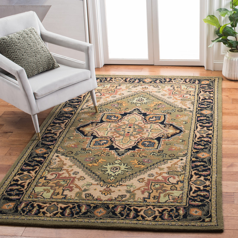 Oriental Wool Hand Tufted Area Rug, Rectangle 152 x 244 cm
