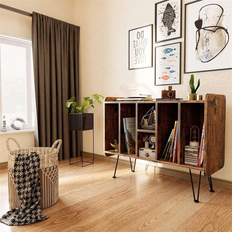 67.3 cm H Media Shelves, Brown