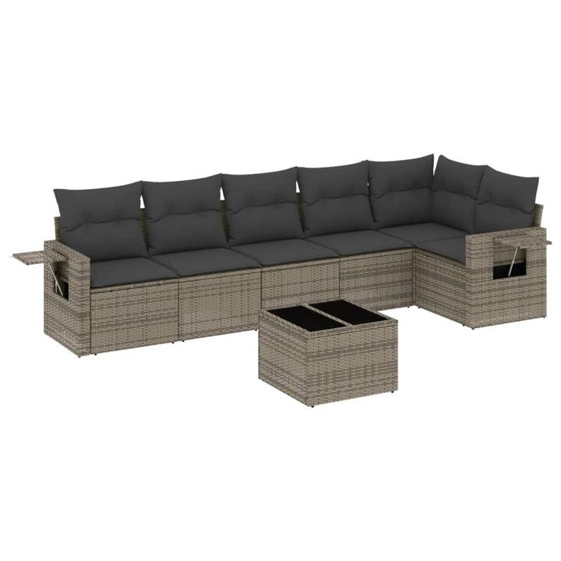 Ensemble de canapé de jardin Vidaxl gris