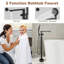 Robinet de baignoire autoportant à poignée simple avec douche à main et douche à main