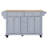 Kitchen Island With Rubber Wood Countertop, Kitchen Cart On 5 Wheels With Storage Cabinet And 5 Drawers-1080301769