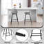 Bar Stools, Breakfast Bar Stools, Kitchen Stools with Back, with Cushioned PP Seat and Metal Frame w-437151796-437151798