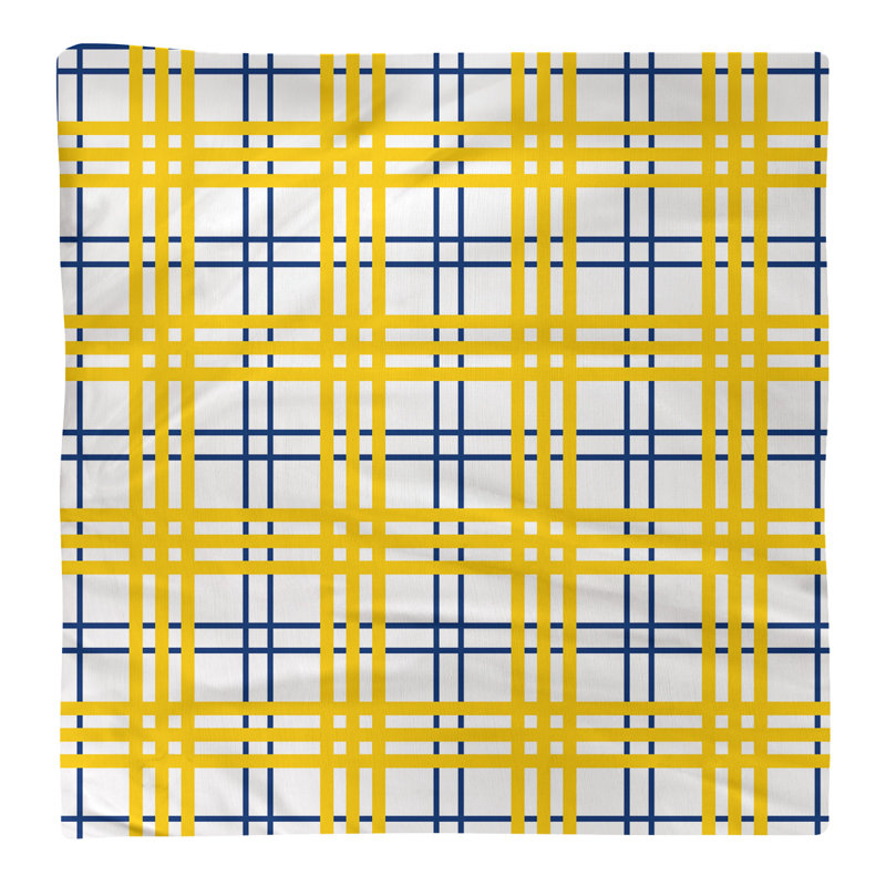Serviette de foot de luxe LA throwback, Blanc / bleu royal / doré, 22 po x 22 po, polyester