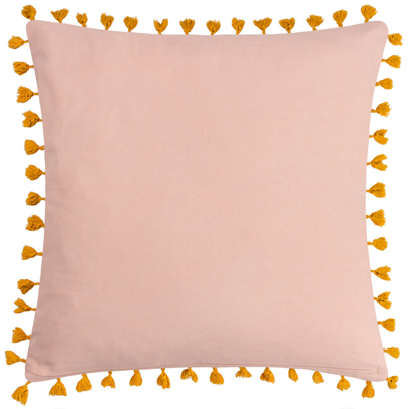 Chamae Floral Square Throw Pillow Cover, Coral