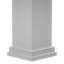 Colonne carrée classique en PVC lisse non effilée Craftsman, base standard et base standard-118304122-118304135