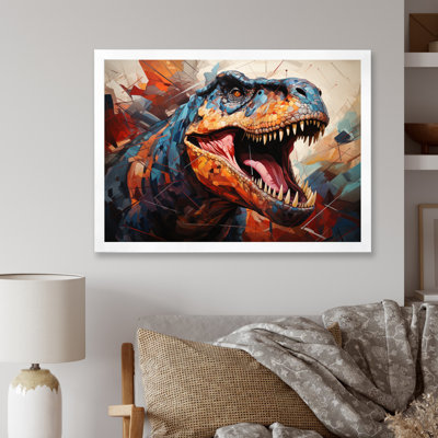 Dinosaure préhistorique héritage géométrique II - dinosaure, art mural
