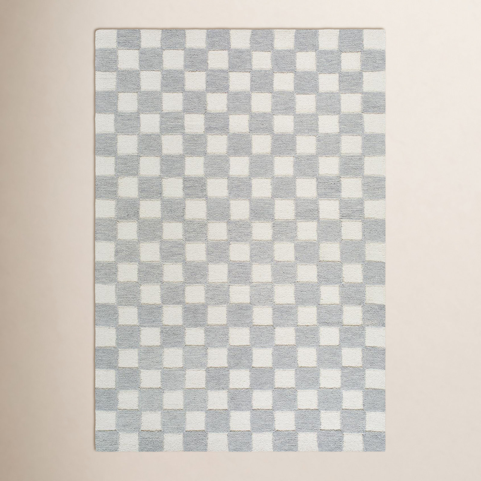 Wright Hand-Tufted Checkered Rug, Rectangle 8' x 10'