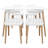 Modholic Vincent White Dining Set, Spindle Chairs