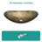 Artistic Tempered Glass Elegant Gold-Foil Glass Vessel Sink With Chrome Pop-Up Drain-123428860-123428857