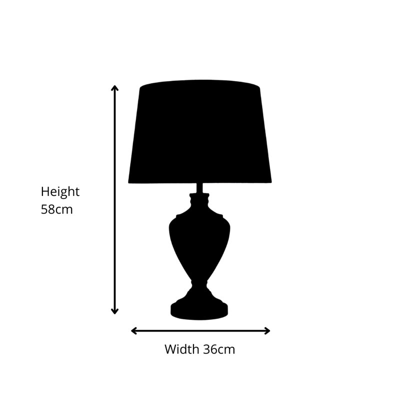 Edie 57Cm  Modern Classic Table Lamp, Red Chrome