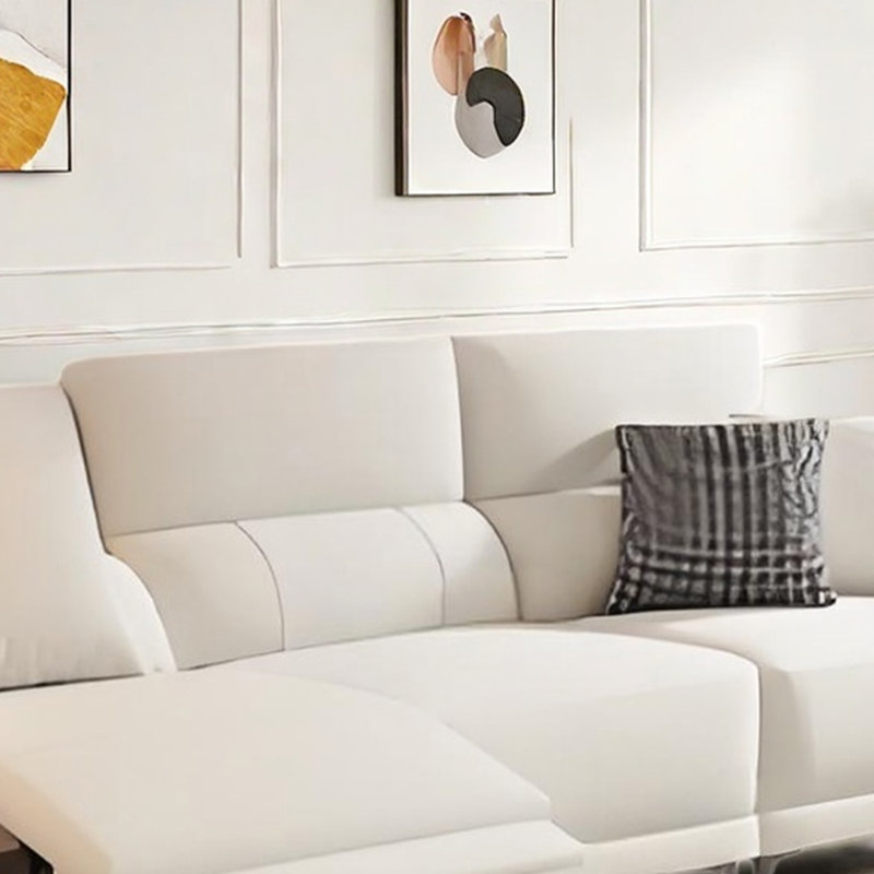 Canapé électrique de style crème, 3, H 35,43 po x l 110,23 po x P 38,97 po