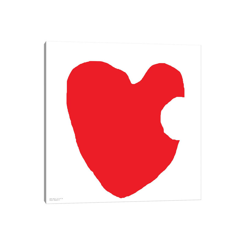 Red Heart by Art Mirano - Wrapped Canvas Painting, 45.72 cm H x 45.72 cm W