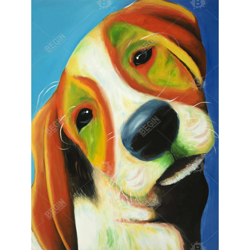 Colorful beagle dog Bath Mat with Non-Slip Backing - Quick Dry Memory Foam Bathroom Rug - Absorbent - Modern Plush Spa-Style - Machine Washable