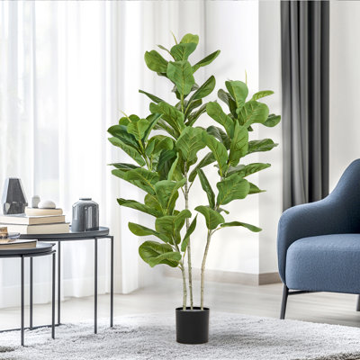 5'H Fiddle Leaf Fig Tree Faux Plant