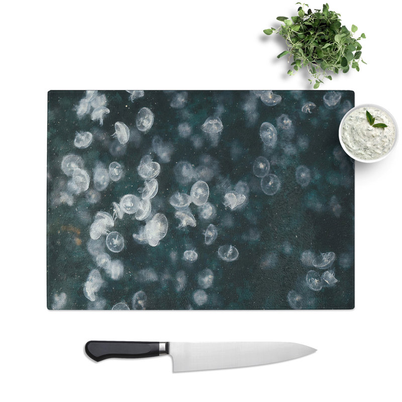 Jellyfish Vol.4 Painting Chopping Board, 0.4cm H x 20cm W x 28.5cm L