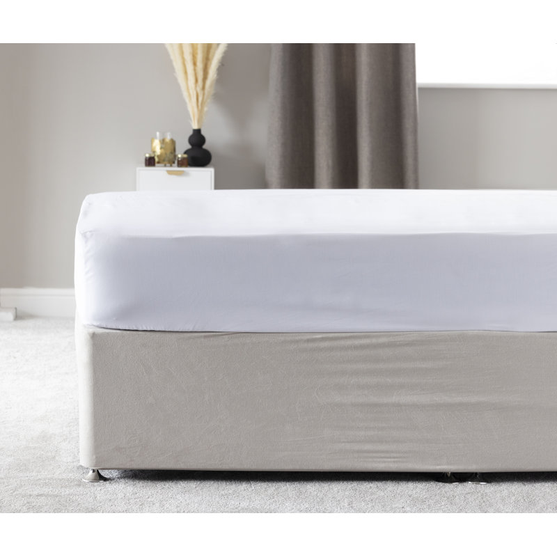 Cotton Blend Fitted Sheet, Small Double, White, 200
