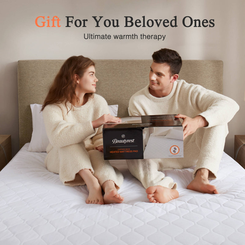 Cotton Blend Heated Mattress Pad, Queen