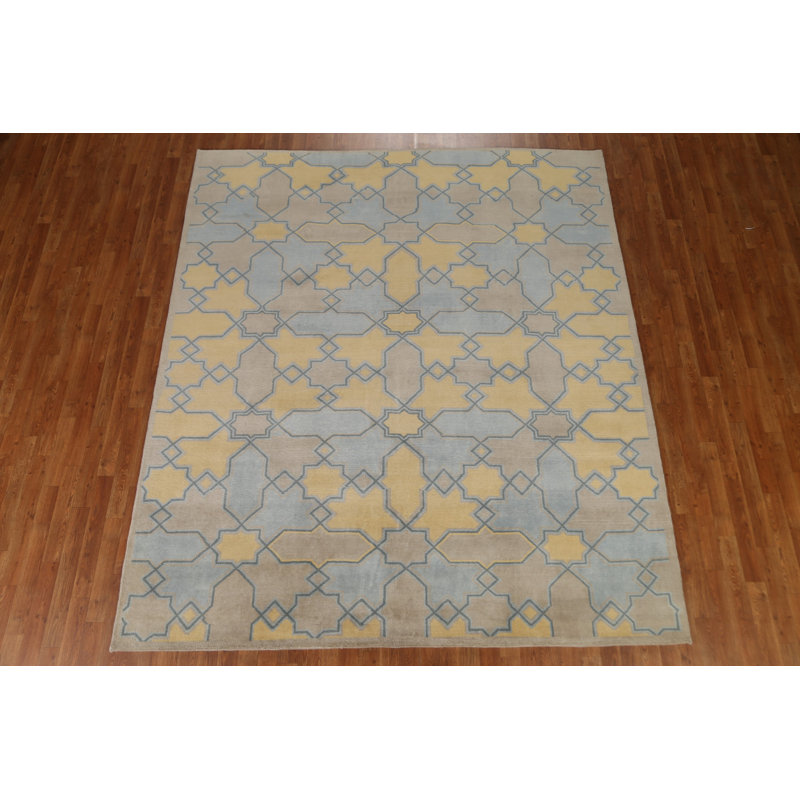 One-of-a-Kind 8' x 9'1'' New Age Rectangle Wool Area Rug in Blue