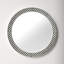 Simone Engineered Wood Round Wall Mirror-1857996068