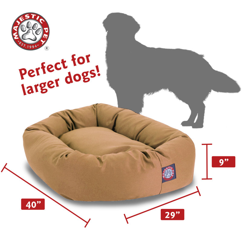 Lit ovale pour animal de compagnie, Kaki, Très grand (l 35 po x P 52 po x H 11 po)