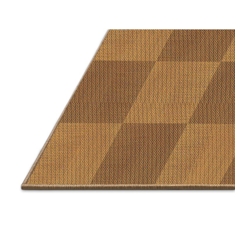 Brun Vichy Tapis décoratif, Rectangle 2 pi x 3 pi