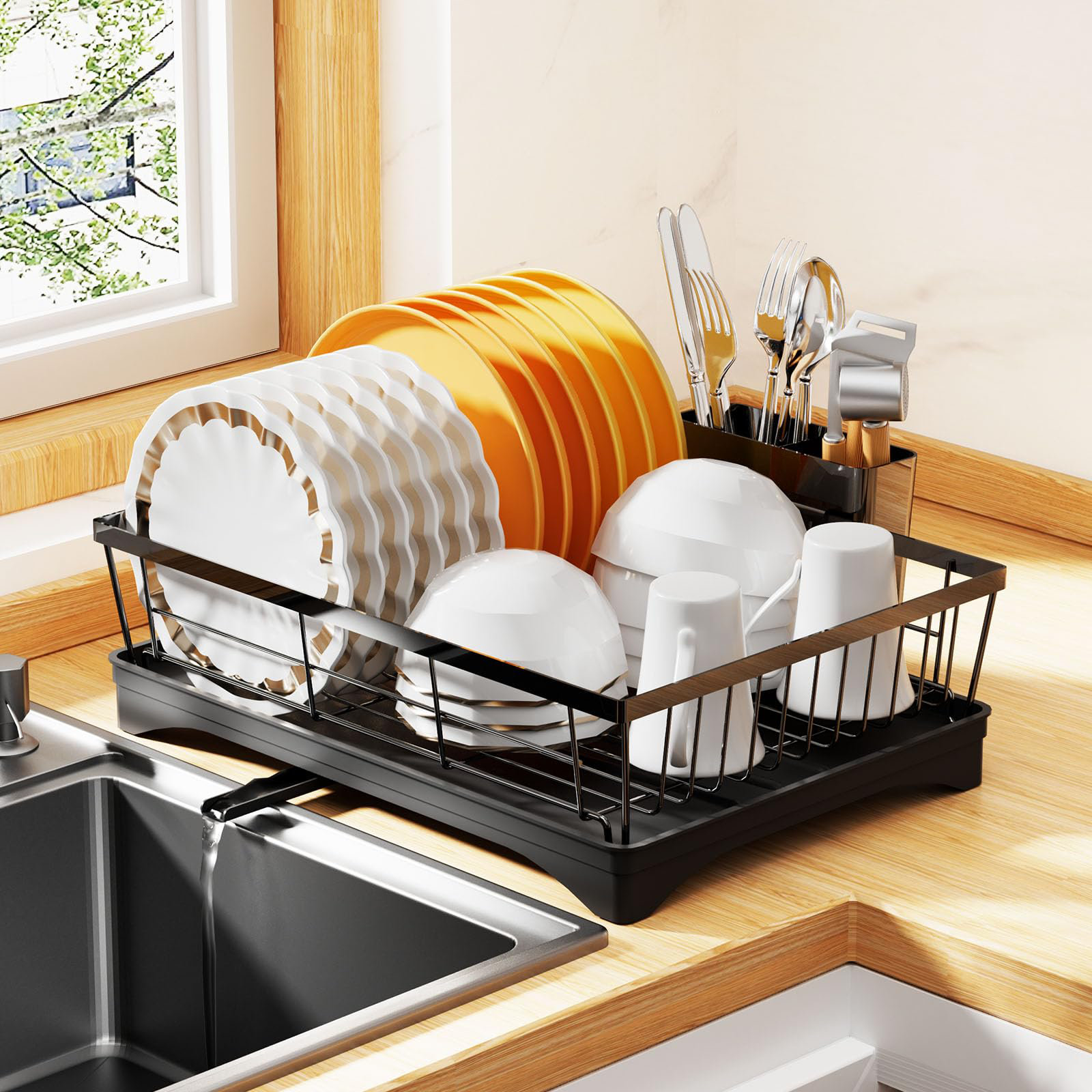 HUDSON & ASHTON LLC Stainless Steel Rust-Proof Kitchen Countertop Dish ...