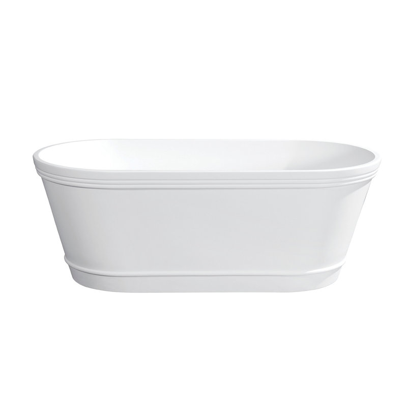 Baignoire autoportante ovale à double face avec drain Kingston