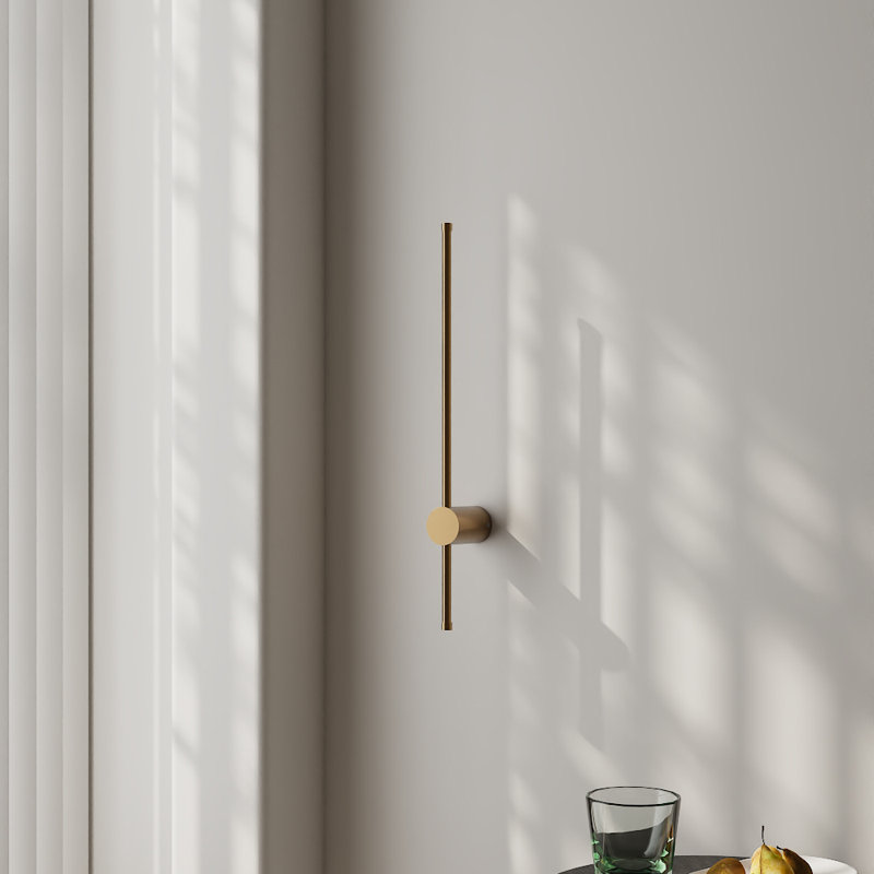 Wall Sconce, 372 Lumens, Gold, 60cm H x 6cm W x 9.7cm D