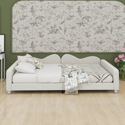 Lit de jour Sherpa en tissu avec canapé-lit en tissu Sherpa
