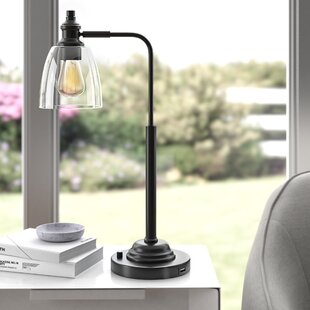 Bowen 16 High LED Desk Lamp in Black with Touch Dimmer Control