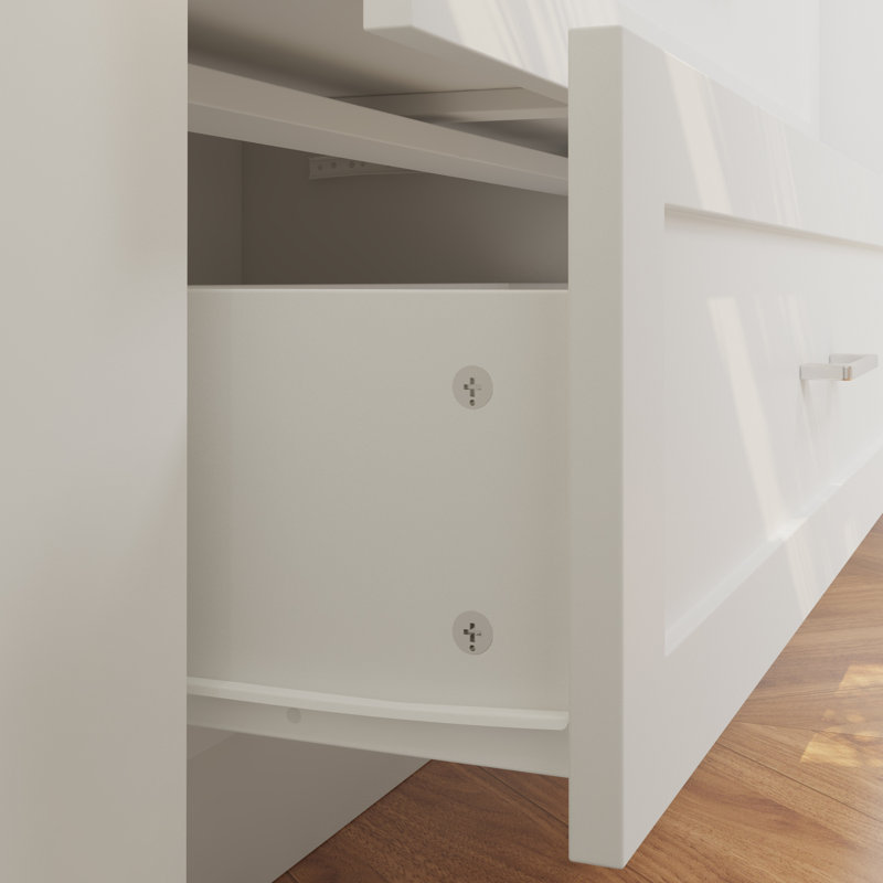 White Closet System With Drawers And Vanity