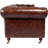 Idalia 87" Genuine Leather Rolled Arm Chesterfield Sofa with Reversible Cushions-1339189741