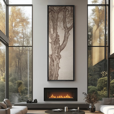 Vintage Pine Trees Drawing Classic Modern Art