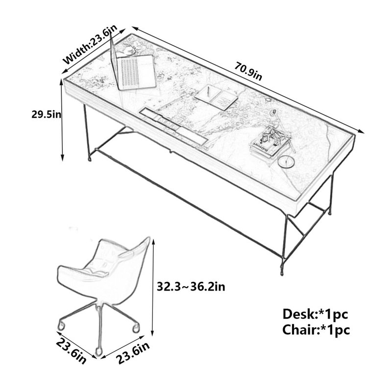 Creger, 29.5" H x 70.9" W x 23.6" D