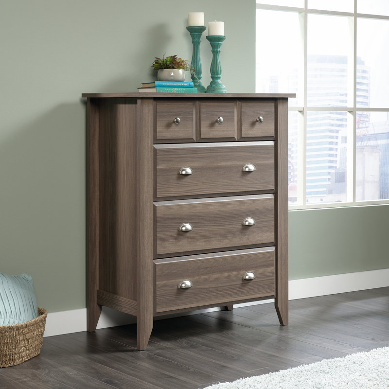Deundray 34.75'' W 4 - Drawer Dresser, Diamond Ash