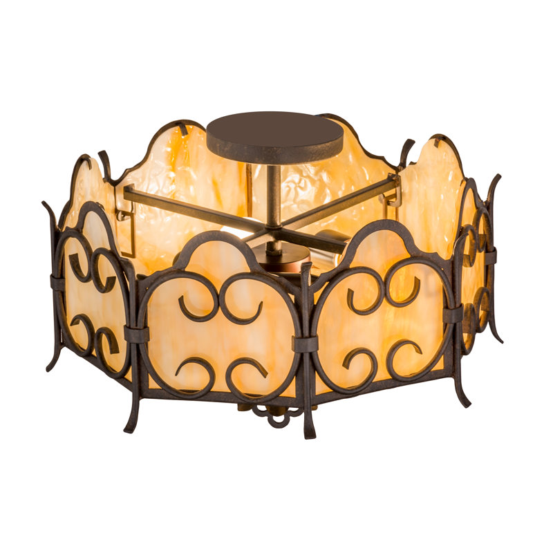 3 - Light Semi Flush Mount