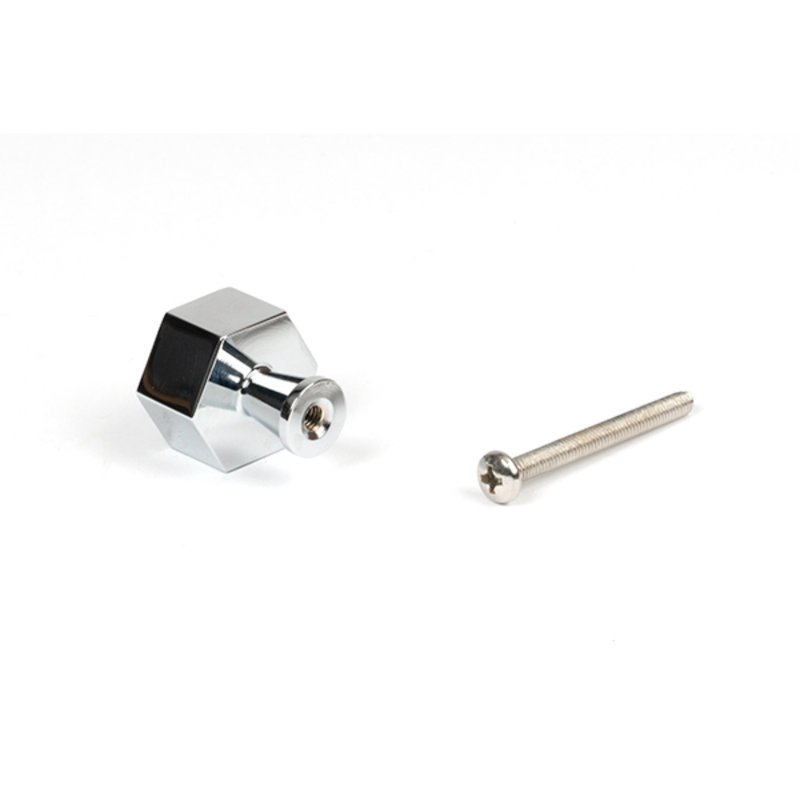 Geometric Knob, 2.5 cm, Polished Chrome