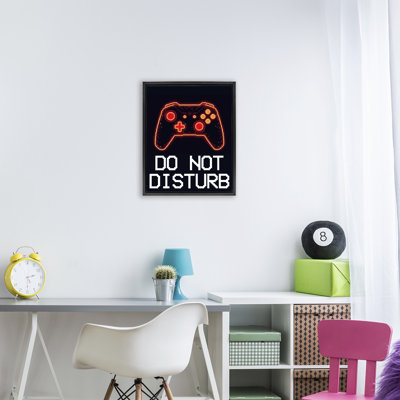 Do Not Disturb Neon Control Floating Frame, design by Kim Allen