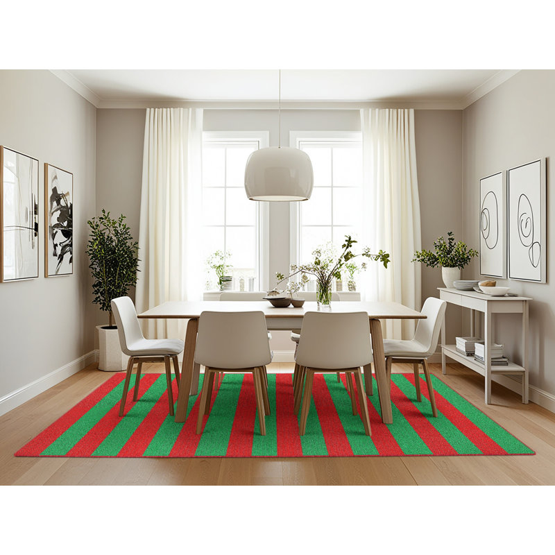 Tapis rouge / vert Gaffney, Rectangle 7 pi x 10 pi