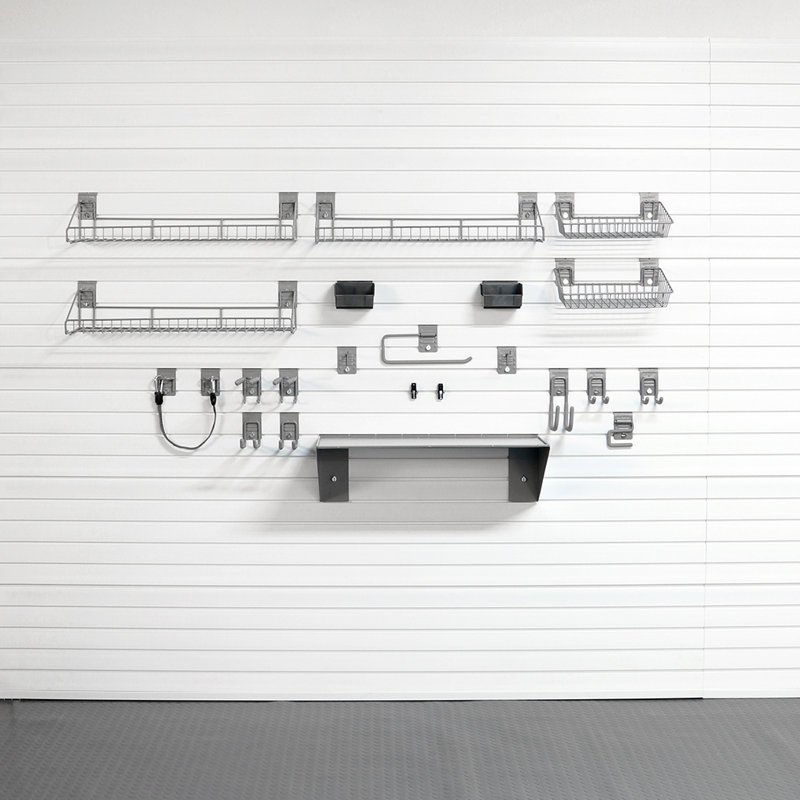 Steel Slatwall Accessory Kit 24 Piece Set