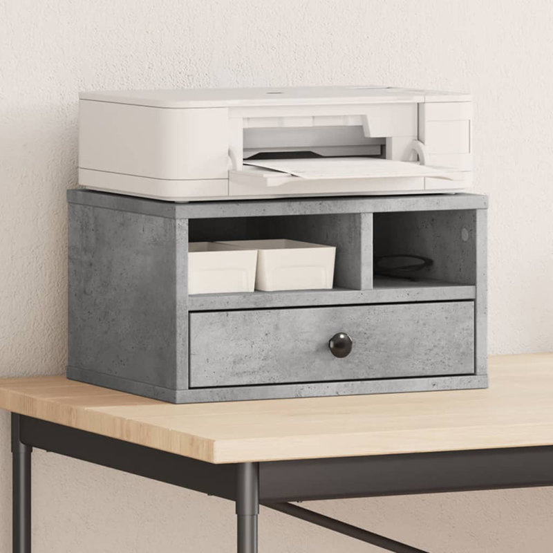 22.5cm H x 40cm W Printer Stand, Concrete Grey