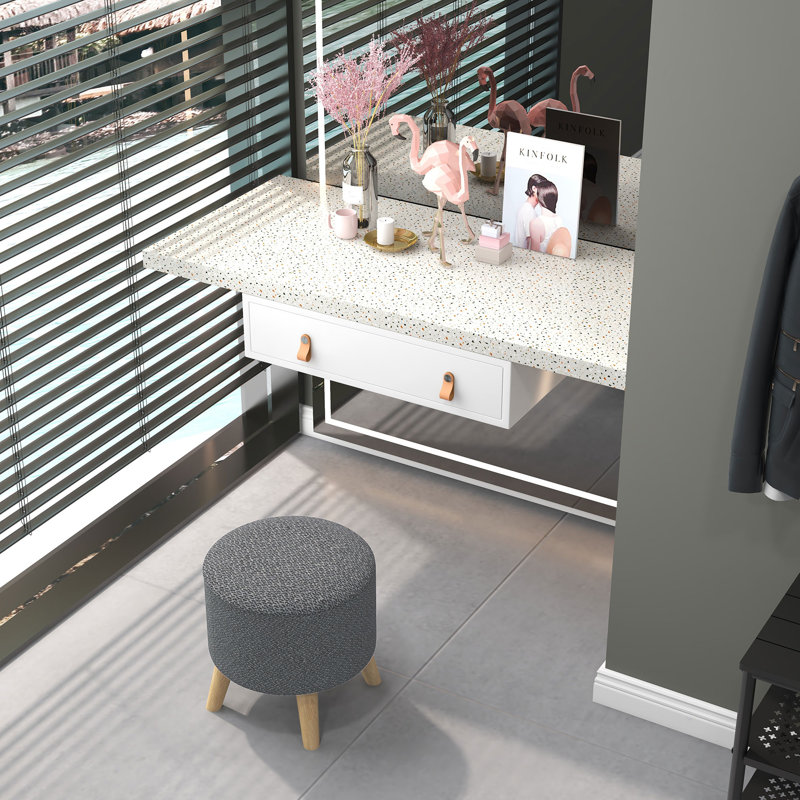 Repose-pieds avec rangement, repose-pieds rond et tabouret