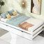 Lit plateforme simple avec lit gigogne, blanc - Mobilier de chambre à coucher gigogne gigogne en bois massif