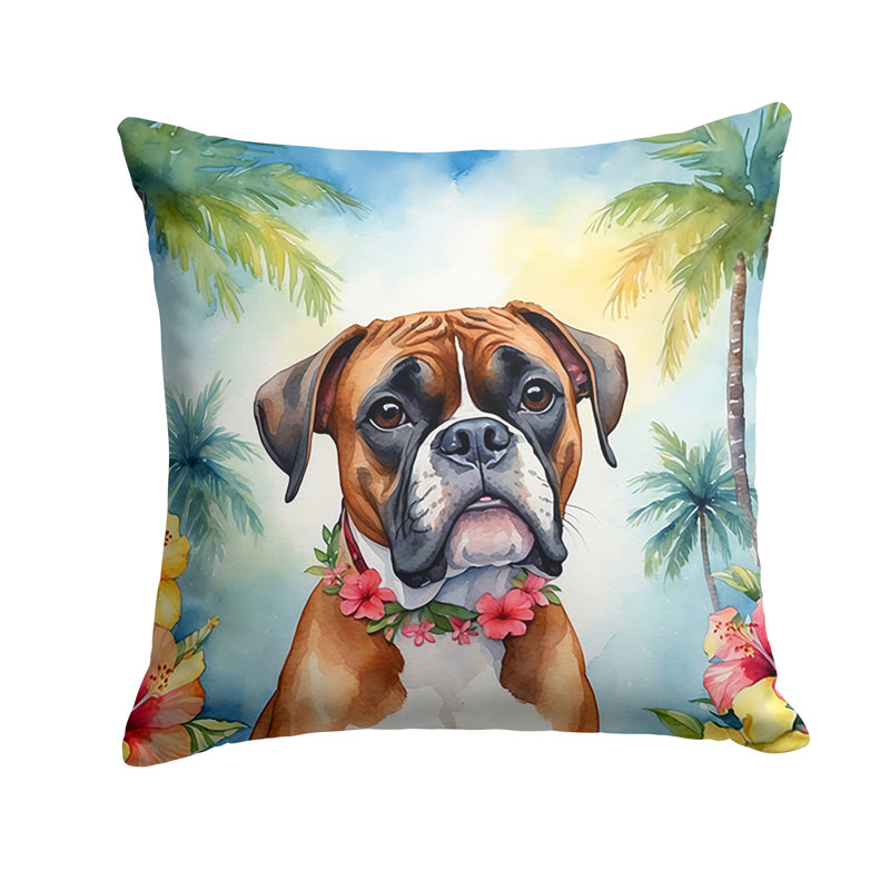 Coussin Boxer Luau, H 18 po x l 18 po