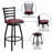 Lomonaco Ladder Back Swivel Metal Barstool with Vinyl Upholstered Seat-33495676-94595984