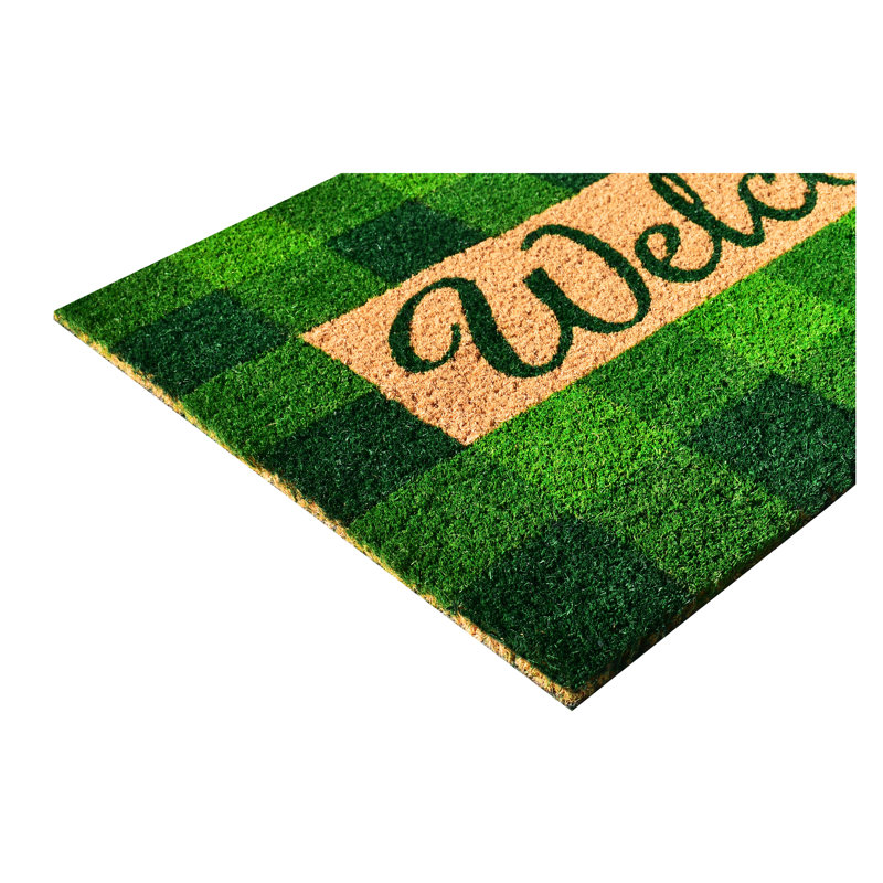 Joli tapis d'extérieur antidérapant Ura, L 36 po x l 24 po, Vert
